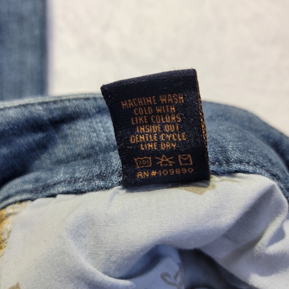 Seven 7 Boot Cut Denim Jeans Mid Rise Logo Pockets Size 8 - Picture 10 of 14
